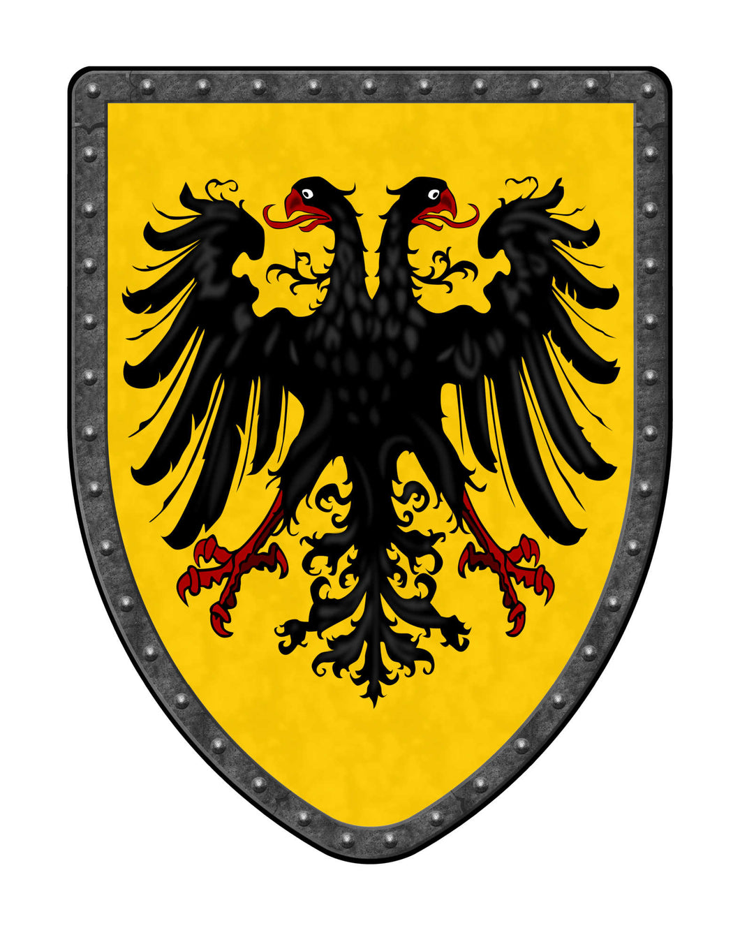 Double Eagle Germanic Crest Medieval Shield