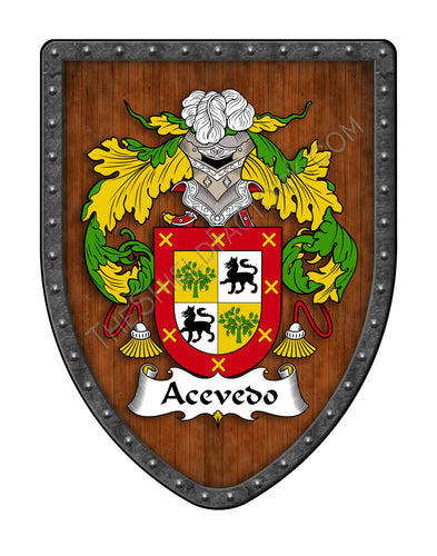 Acevedo II Family Coat of Arms Hispanic Family Crest Shield
