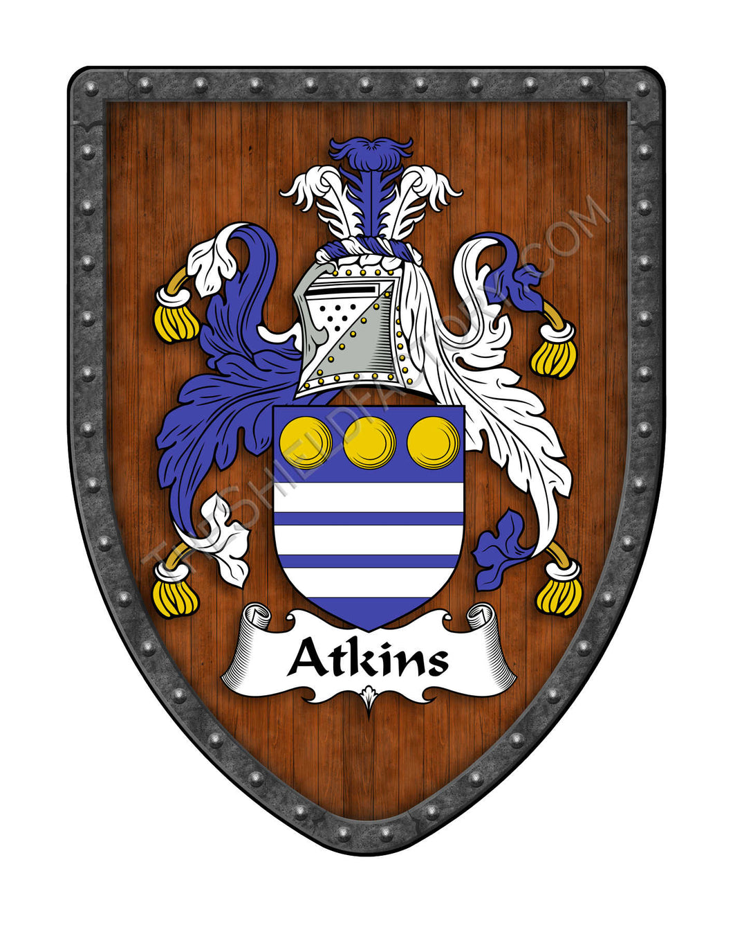 Atkins Family Coat of Arms Family Crest