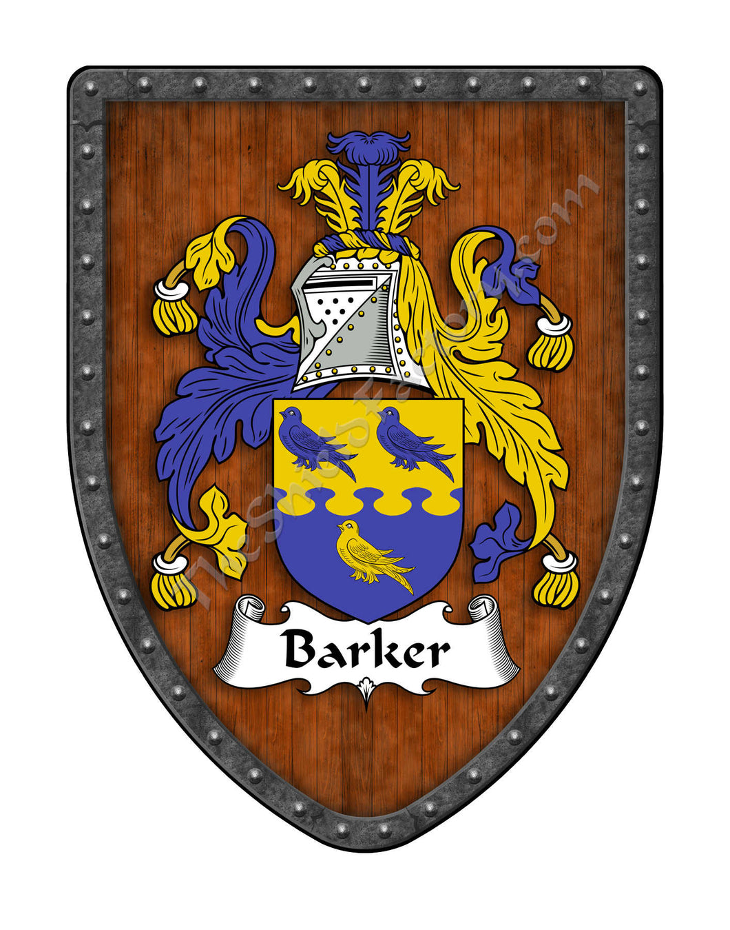 Barker Family Coat of Arms Shield