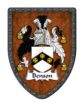 Load image into Gallery viewer, Benson Coat of Arms Family Crest