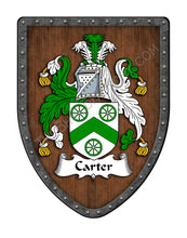 Load image into Gallery viewer, Carter Coat of Arms Family Crest Shield