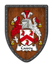 Load image into Gallery viewer, Cassey Coat of Arms Family Crest Shield