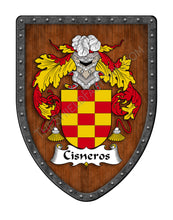 Load image into Gallery viewer, Cisneros Coat of Arms Shield Family Crest