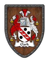 Load image into Gallery viewer, Clark Coat of Arms Shield Family Crest