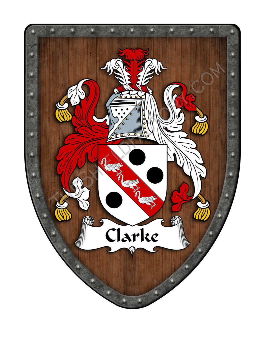 Clarke Coat of Arms Shield Family Crest
