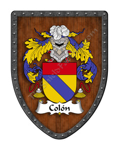 Colón Coat of Arms Shield Family Crest