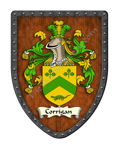Corrigan Coat of Arms Shield Family Crest
