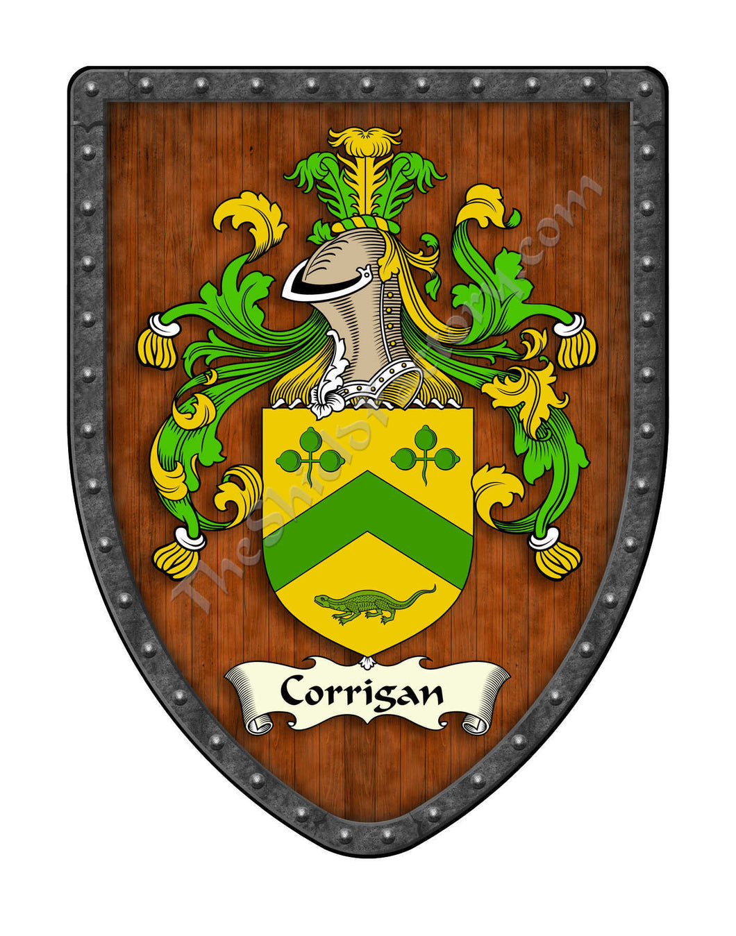 Corrigan Coat of Arms Shield Family Crest