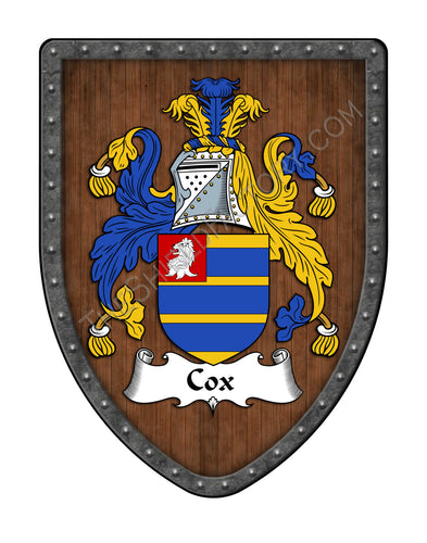 Cox Coat of Arms Shield Family Crest