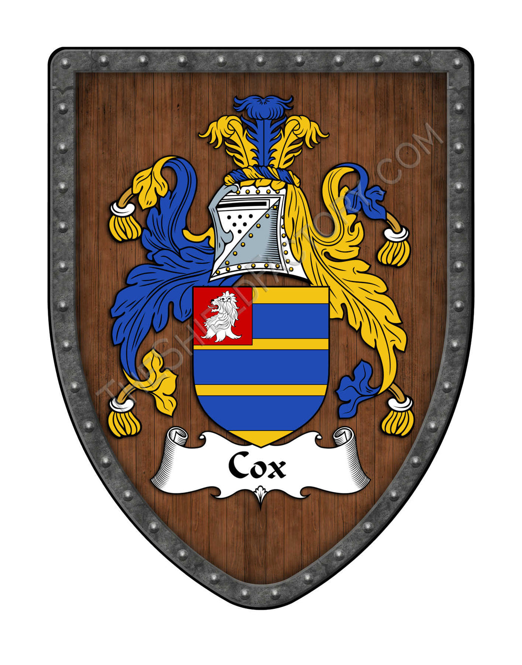 Cox Coat of Arms Shield Family Crest