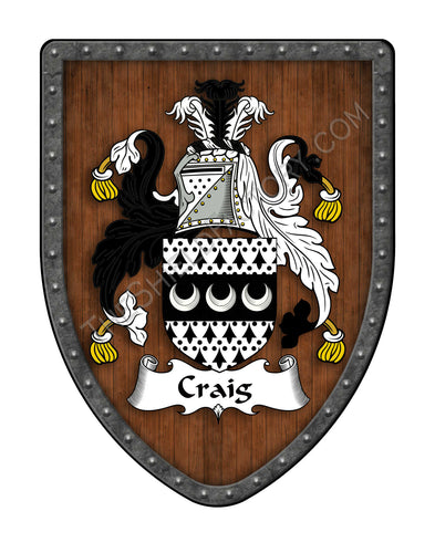 Craig Coat of Arms Shield Family Crest