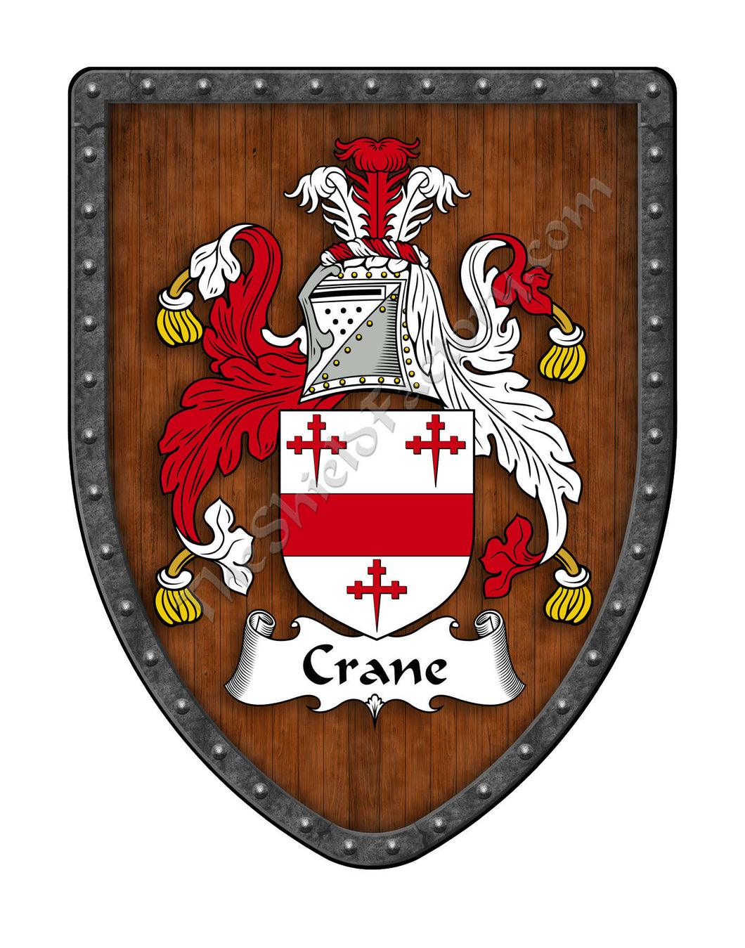 Crane II Coat of Arms Shield Family Crest