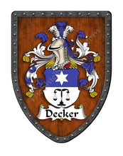 Load image into Gallery viewer, Decker Coat of Arms Shield Family Crest