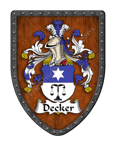 Decker Coat of Arms Shield Family Crest