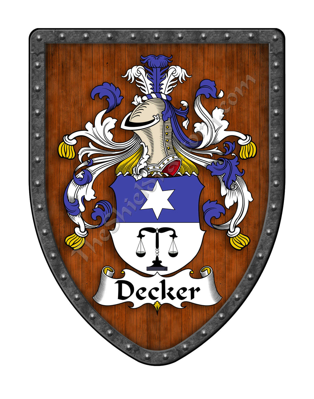 Decker Coat of Arms Shield Family Crest