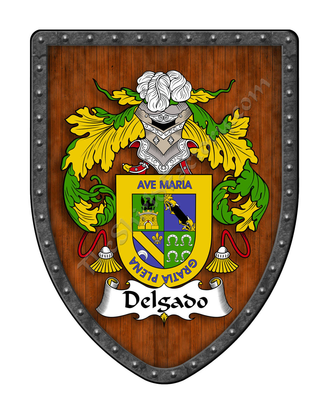 Delgado Coat of Arms Shield Family Crest
