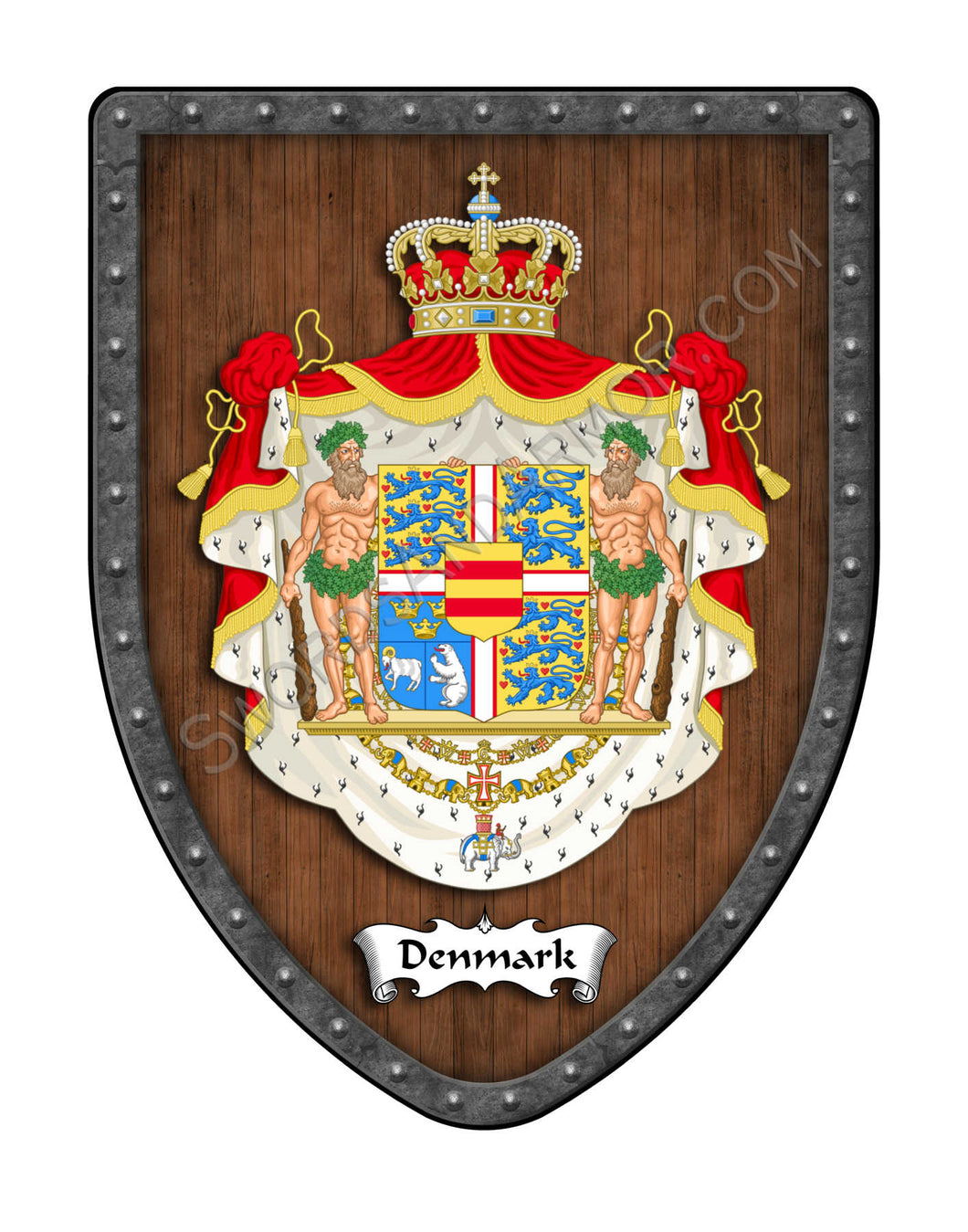 Denmark Coat of Arms Shield