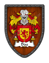 Load image into Gallery viewer, Diaz I Coat of Arms Shield Family Crest