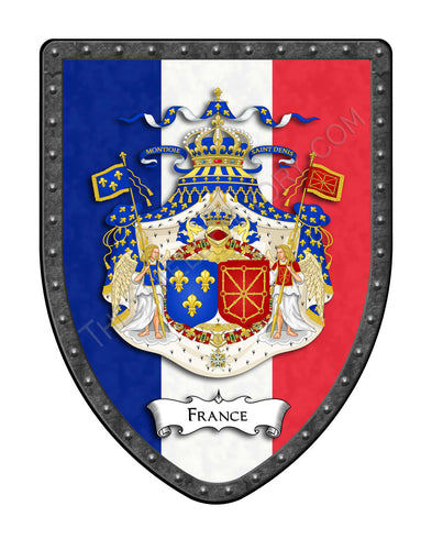 France Flag Coat of Arms Shield