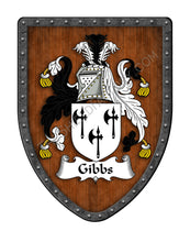 Load image into Gallery viewer, Gibbs Coat of Arms Shield