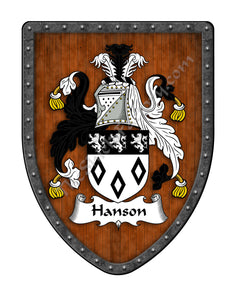 Hanson Family Crest Coat of Arms