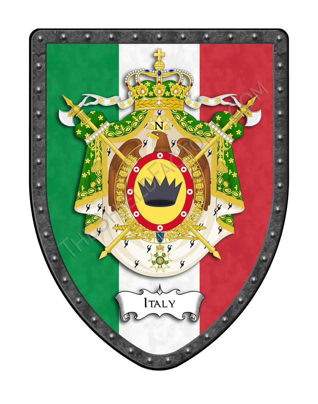 Italy Flag Coat of Arms Shield
