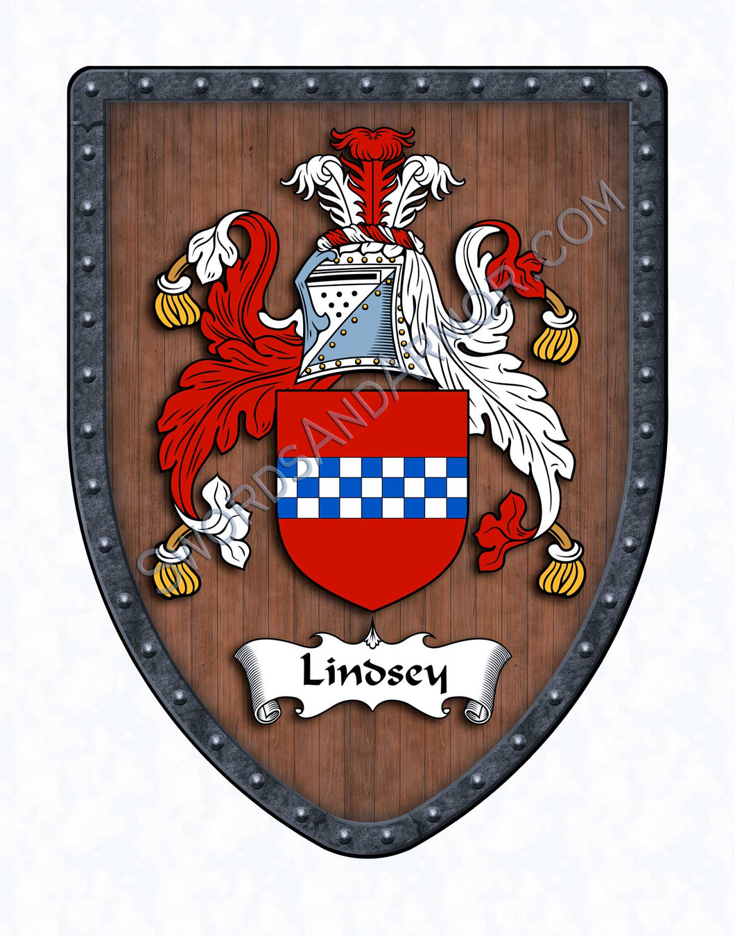 Lindsey Family Crest Coat of Arms Shield