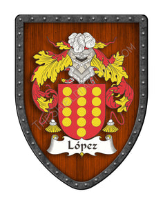 López Coat of Arms Family Crest Shield