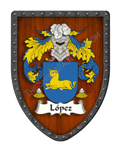 Load image into Gallery viewer, López Coat of Arms Family Crest Shield
