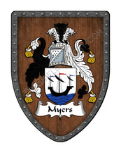 Load image into Gallery viewer, Myers Coat of Arms Shield