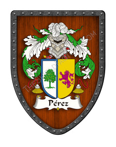 Pérez Family Coat of Arms Shield
