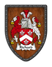 Load image into Gallery viewer, Richard Richards Family Coat of Arms Shield