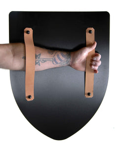Custom Battle Style 3 Point Shield with Leather Straps