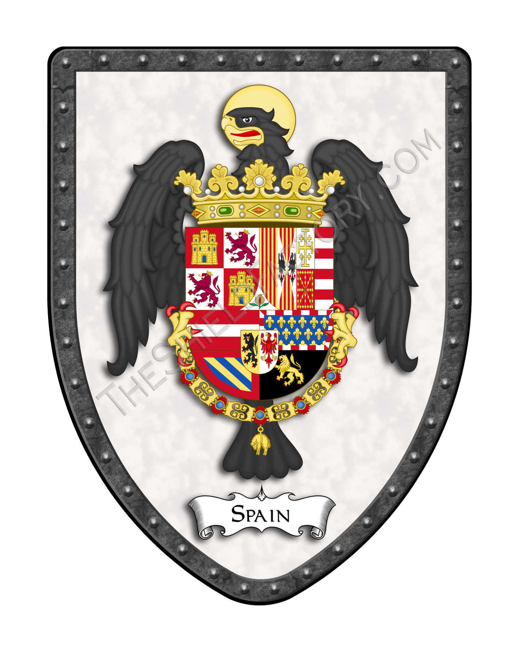 Spain Eagle Coat of Arms Shield