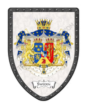 Load image into Gallery viewer, Sweden Coat of Arms Shield