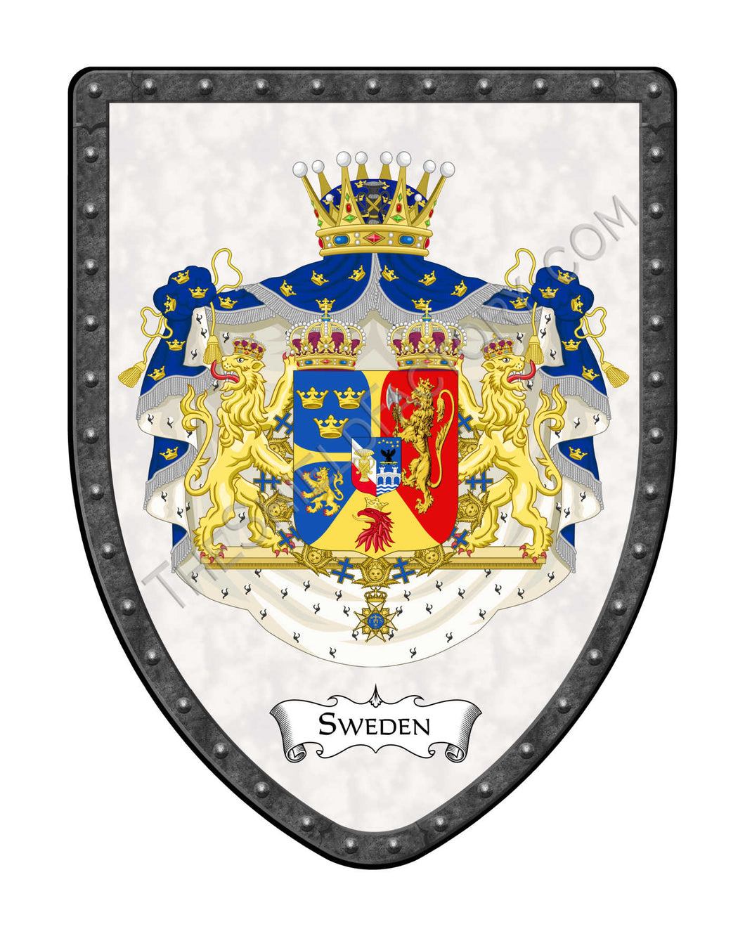 Sweden Coat of Arms Shield