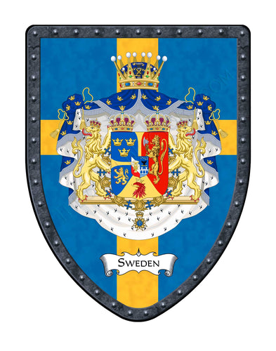 Sweden Flag Coat of Arms Shield