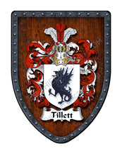 Load image into Gallery viewer, Tillett Family Crest Coat of Arms